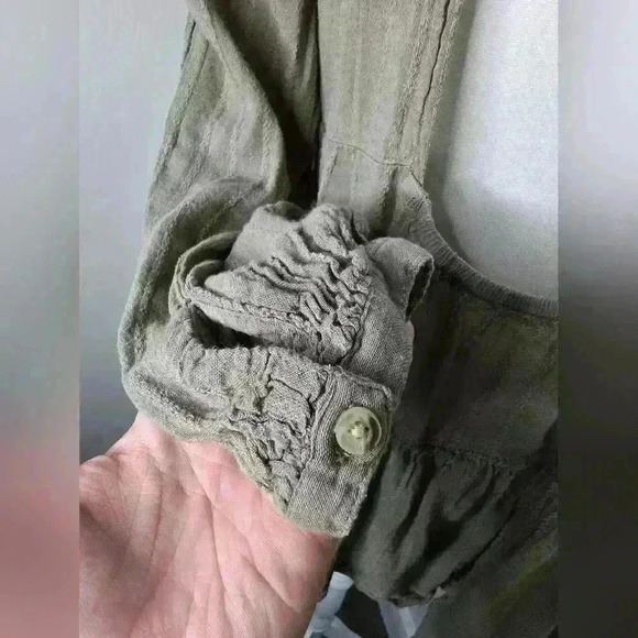 American Eagle Boho Green Open Back Blouse - Picture 12 of 13